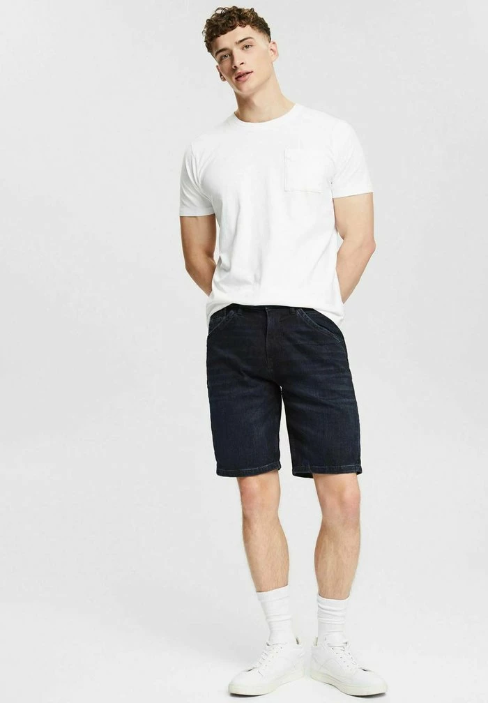 Edc By Esprit Denim Shorts - Blue Black 2 Edc By Esprit Denim Shorts - Blue Black - Image 2