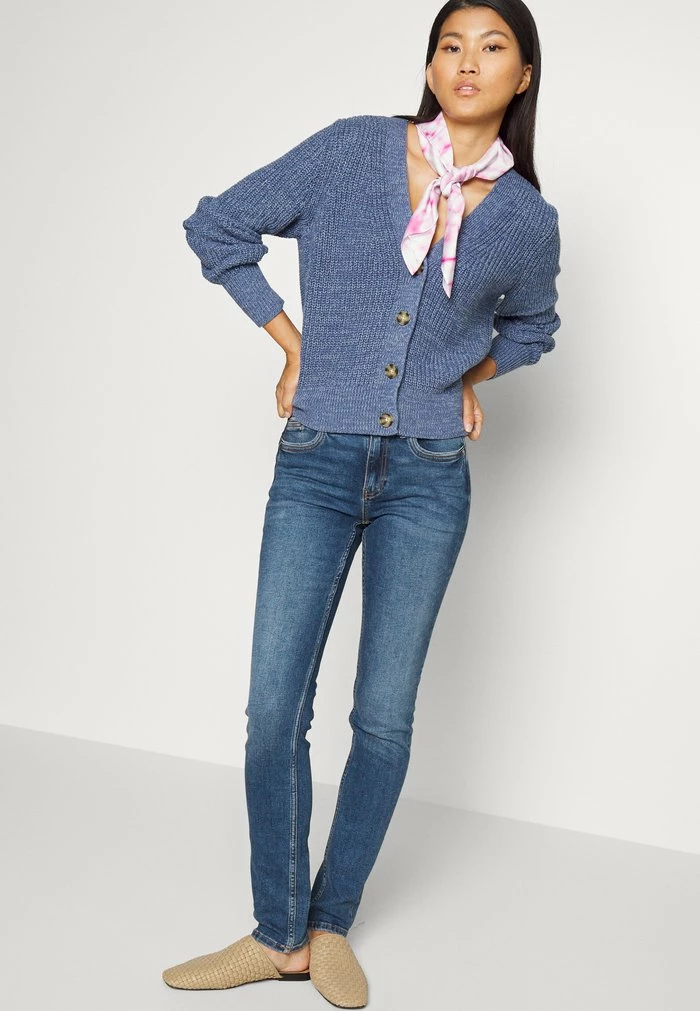 Edc By Esprit MEDIUM RISE HIGH STRETCH - Slim Fit Jeans - Blue Dark Wash 4 Edc By Esprit MEDIUM RISE HIGH STRETCH - Slim Fit Jeans - Blue Dark Wash - Image 4