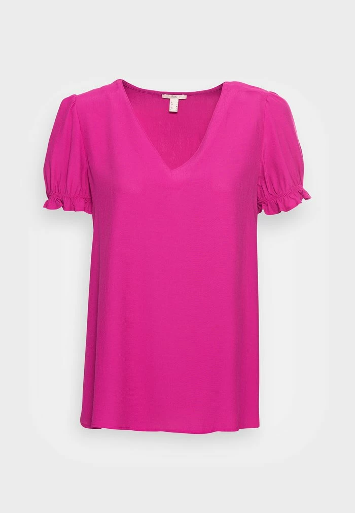 Edc By Esprit SHORT SLEEVE BLOUSE - Blouse - Pink Fuchsia 4 Edc By Esprit SHORT SLEEVE BLOUSE - Blouse - Pink Fuchsia - Image 4