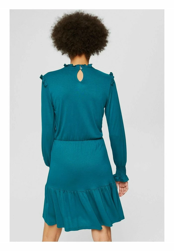 Edc By Esprit FRILL DRESS - Day Dress - Emerald Green 3 Edc By Esprit FRILL DRESS - Day Dress - Emerald Green - Image 3