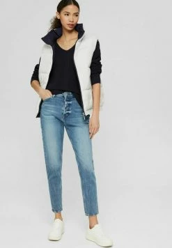 Edc By Esprit V-NECK STRUCTURE SWEATER - Jumper - Navy