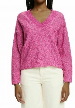 Edc By Esprit MIT V-AUSSCHNITT - Jumper - Pink Fuchsia -edc by Esprit Shop 032523beb382426283340c56860a07ad