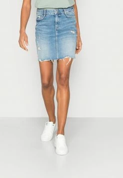 Edc By Esprit OCS SKIRT - Mini Skirt - Blue Medium Wash