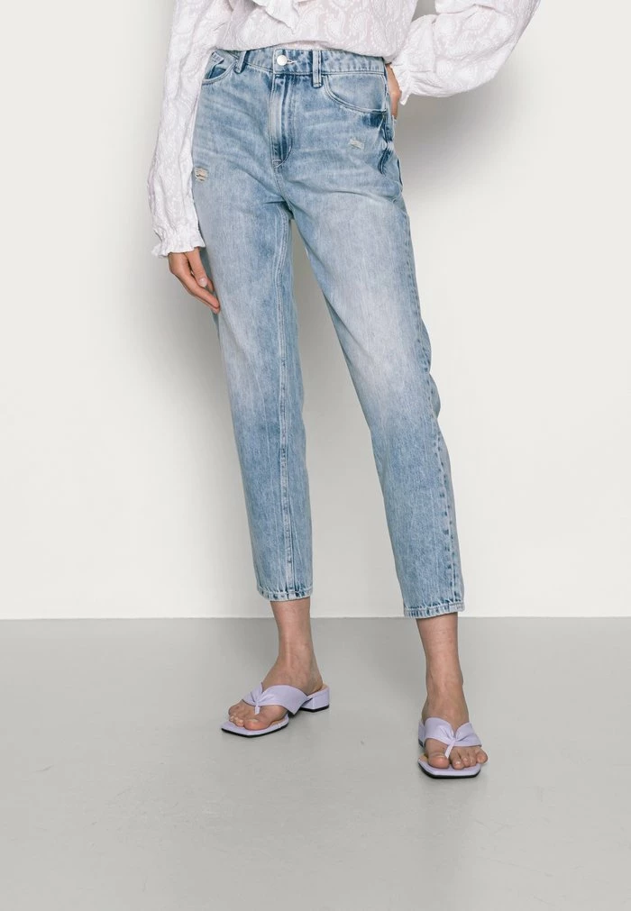 Edc By Esprit COO MOM FIT - Slim Fit Jeans - Blue Light Wash 1 Edc By Esprit COO MOM FIT - Slim Fit Jeans - Blue Light Wash