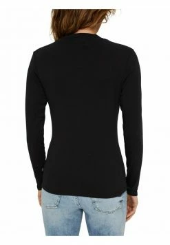 Edc By Esprit FULL NEEDLE MOCK NECK LONG SLEEVE - Long Sleeved Top - Black -edc by Esprit Shop 045900d5e5594101acc9f880ceed93d6