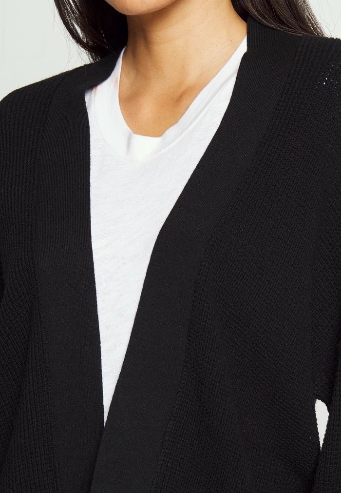 Edc By Esprit CROP SOFT SHORT OPEN CARDIGAN - Cardigan - Black 6 Edc By Esprit CROP SOFT SHORT OPEN CARDIGAN - Cardigan - Black - Image 6