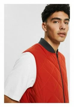 Edc By Esprit Waistcoat - Red Orange -edc by Esprit Shop 0703d4e491634abd8d508407d0b9c748