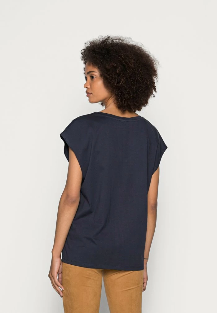 Edc By Esprit EMBRO - Basic T-shirt - Navy 3 Edc By Esprit EMBRO - Basic T-shirt - Navy - Image 3