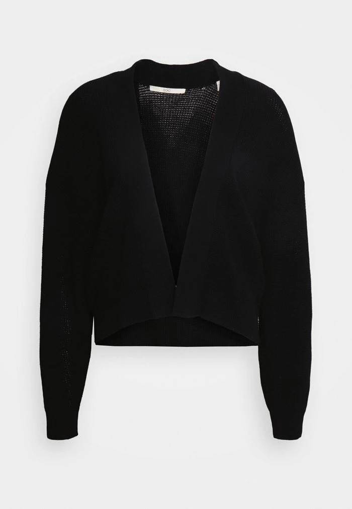Edc By Esprit CROP SOFT SHORT OPEN CARDIGAN - Cardigan - Black 5 Edc By Esprit CROP SOFT SHORT OPEN CARDIGAN - Cardigan - Black - Image 5