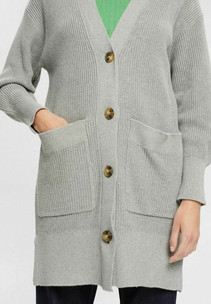 Edc By Esprit LANGER - Cardigan - Medium Grey 4 Edc By Esprit LANGER - Cardigan - Medium Grey - Image 4