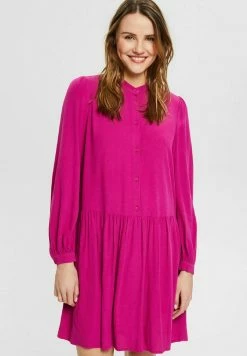 Edc By Esprit Shirt Dress - Pink Fuchsia