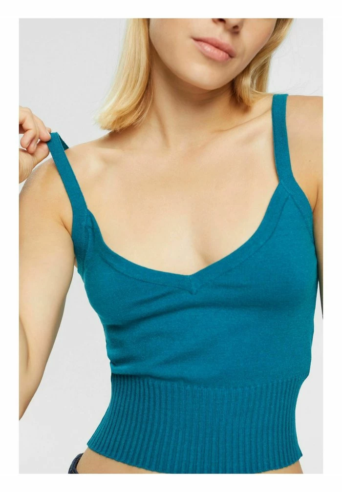 Edc By Esprit Top - Teal Blue 4 Edc By Esprit Top - Teal Blue - Image 4