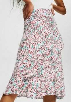 Edc By Esprit GEMUSTERTER MIDI LENZING™ ECOVERO™ - A-line Skirt - Light Blue -edc by Esprit Shop 0c08298facaf47aab03bdc42b78420f3