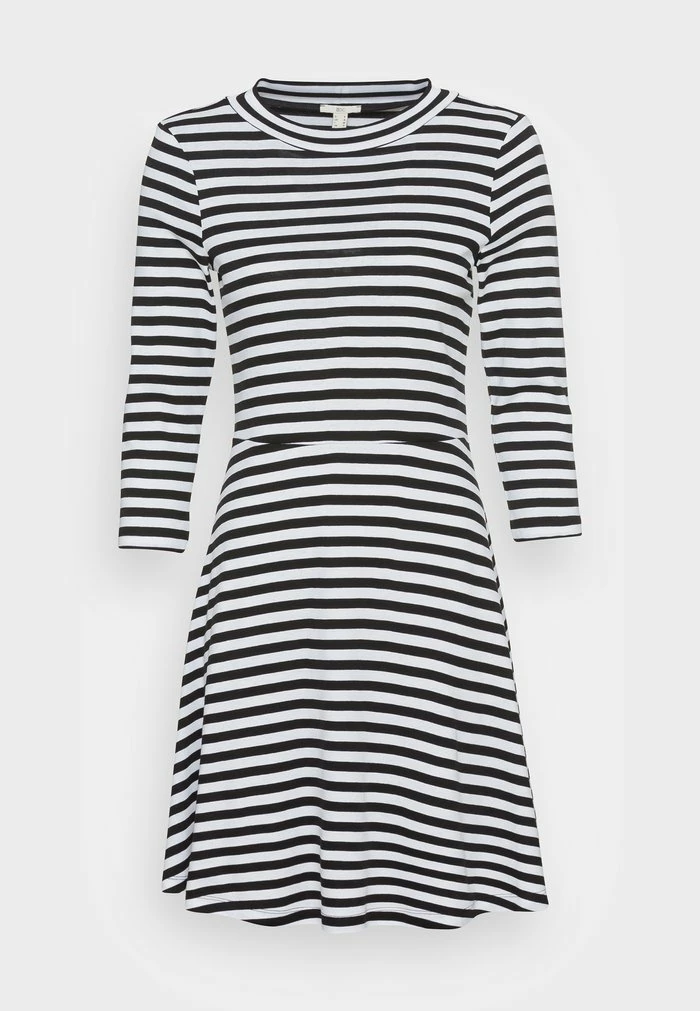 Edc By Esprit FIT AND FLARE DRESS - Jersey Dress - Black 4 Edc By Esprit FIT AND FLARE DRESS - Jersey Dress - Black - Image 4