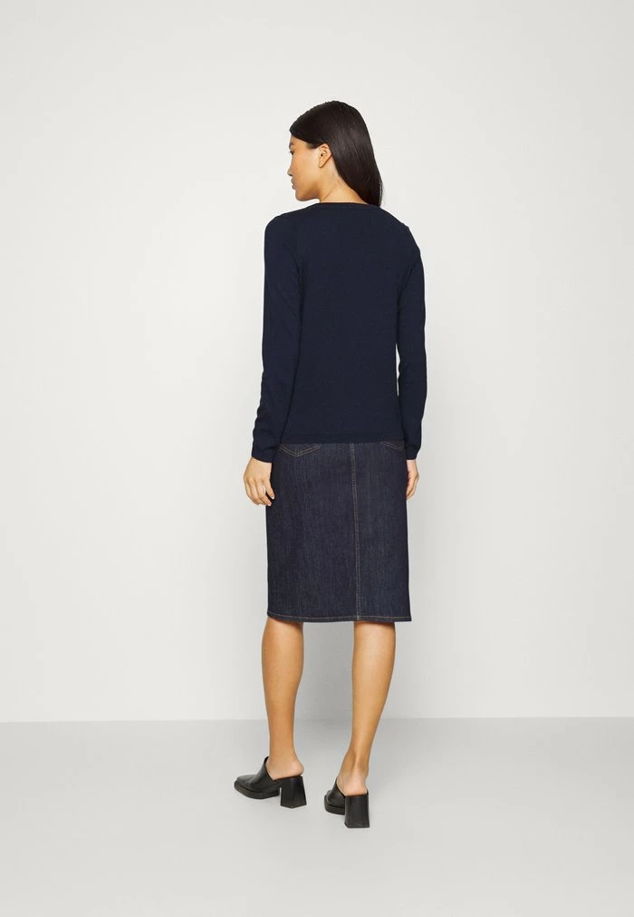 Edc By Esprit BASIC V-NECK - Jumper - Navy 3 Edc By Esprit BASIC V-NECK - Jumper - Navy - Image 3