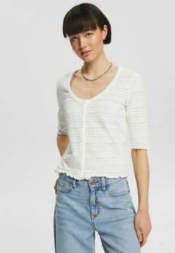 Edc By Esprit MIT KNOPFLEISTE - Blouse - Off White