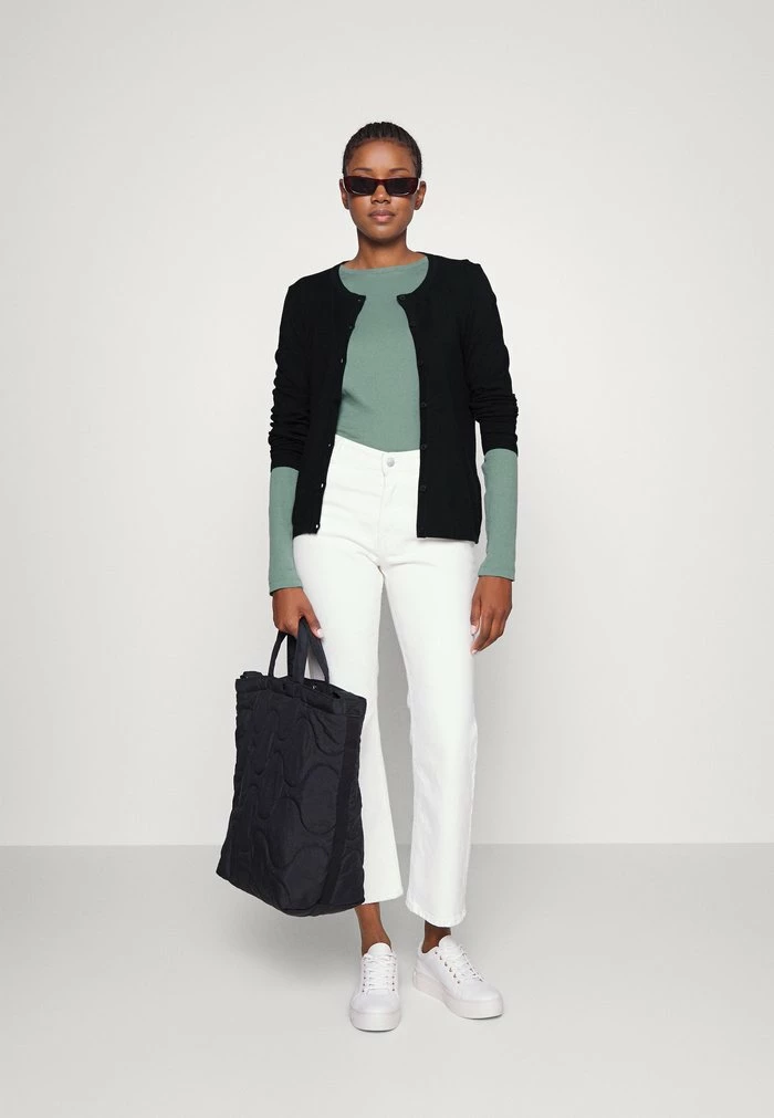 Edc By Esprit BASIC CREWNECK - Cardigan - Black 2 Edc By Esprit BASIC CREWNECK - Cardigan - Black - Image 2