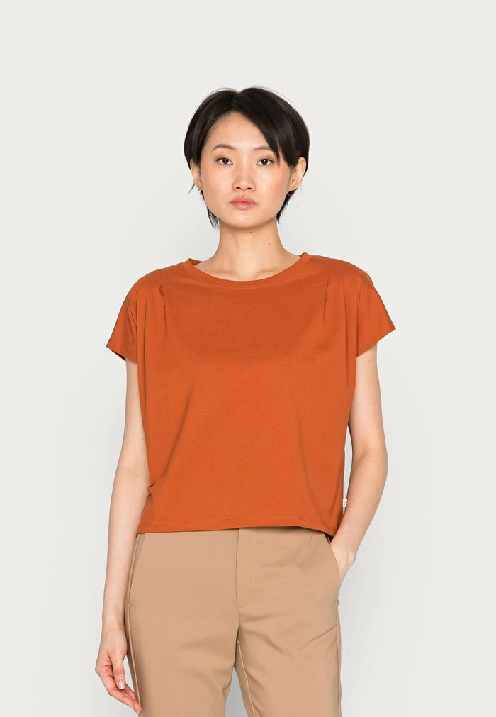 Edc By Esprit PLEAT - Basic T-shirt - Toffee 1 Edc By Esprit PLEAT - Basic T-shirt - Toffee