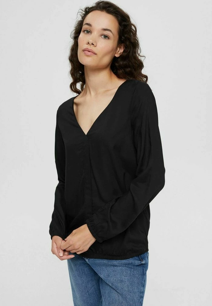 Edc By Esprit CORE FLUID - Blouse - Black 1 Edc By Esprit CORE FLUID - Blouse - Black