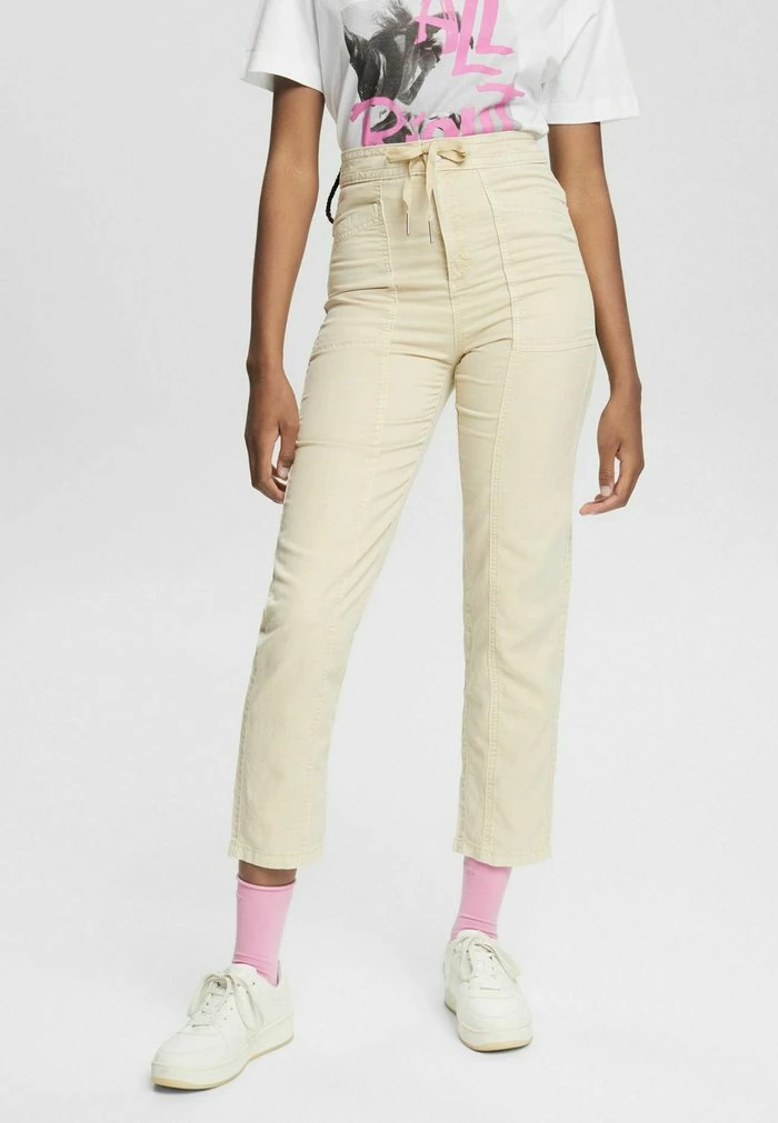 Edc By Esprit Trousers - Sand 1 Edc By Esprit Trousers - Sand