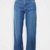 Edc By Esprit DAD FIT - Straight Leg Jeans - Blue Dark Wash