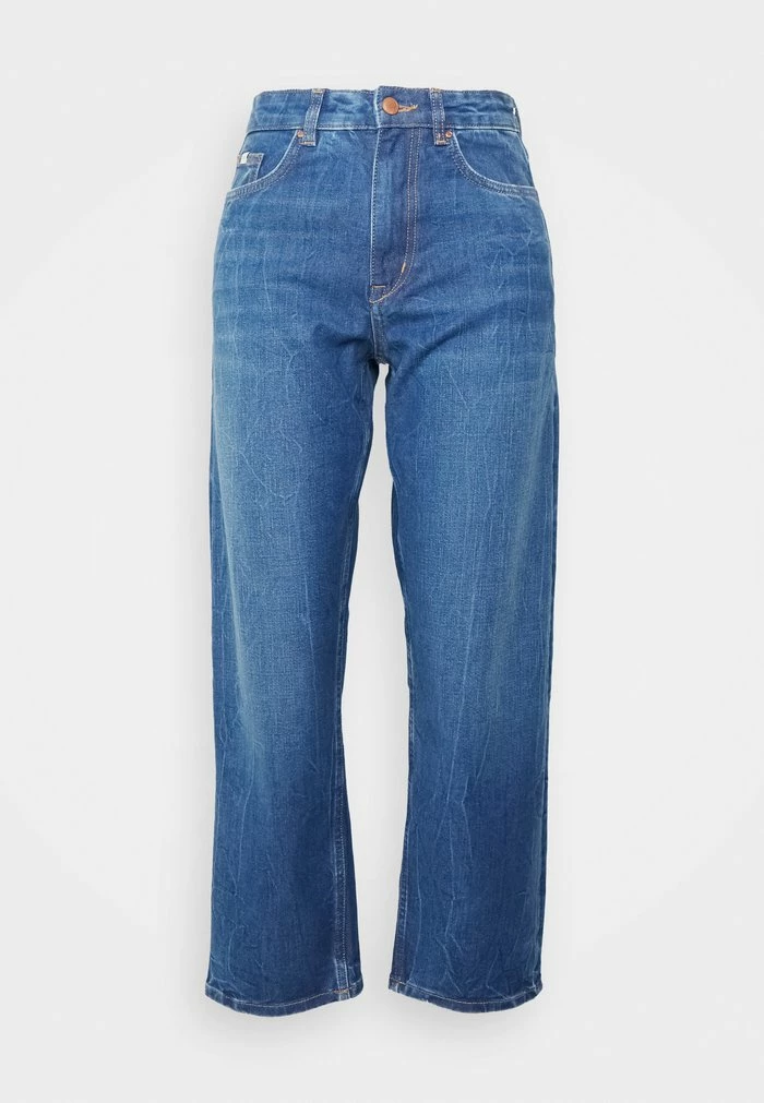 Edc By Esprit DAD FIT - Straight Leg Jeans - Blue Dark Wash 1 Edc By Esprit DAD FIT - Straight Leg Jeans - Blue Dark Wash