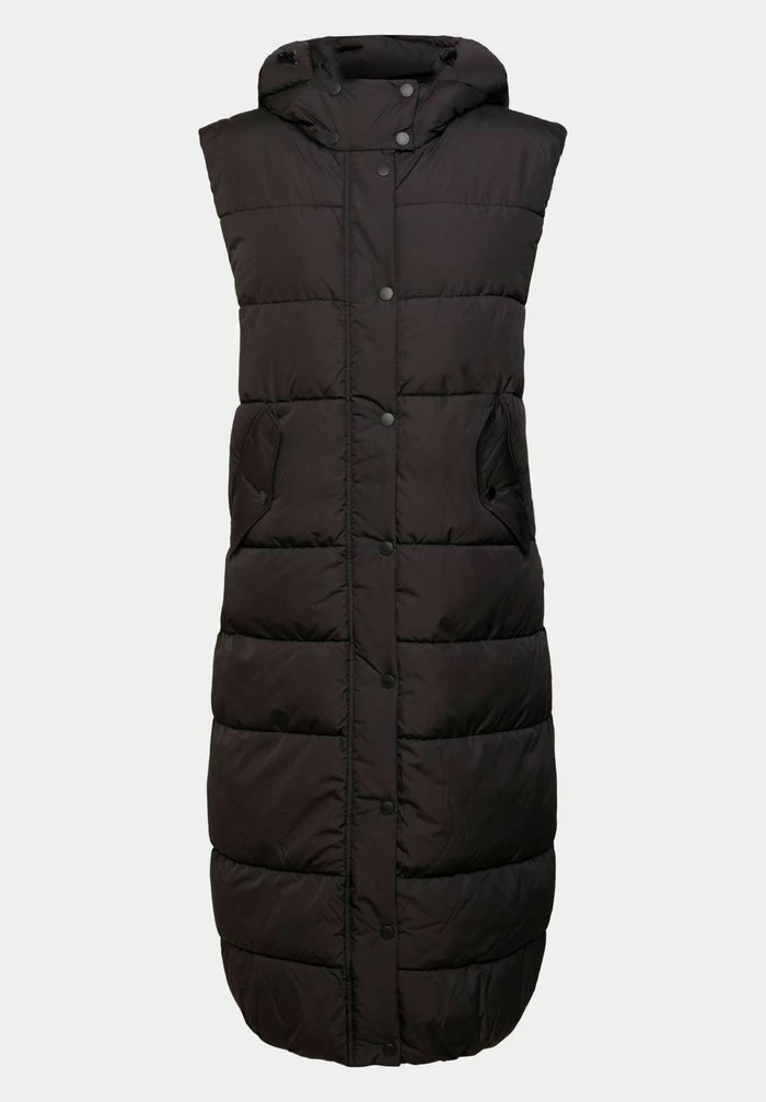 Edc By Esprit LONGLINE - Waistcoat - Black 7 Edc By Esprit LONGLINE - Waistcoat - Black - Image 7