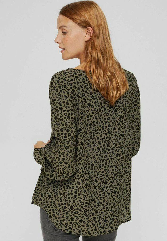 Edc By Esprit EASY BLOUSE - Blouse - Dark Khaki 3 Edc By Esprit EASY BLOUSE - Blouse - Dark Khaki - Image 3