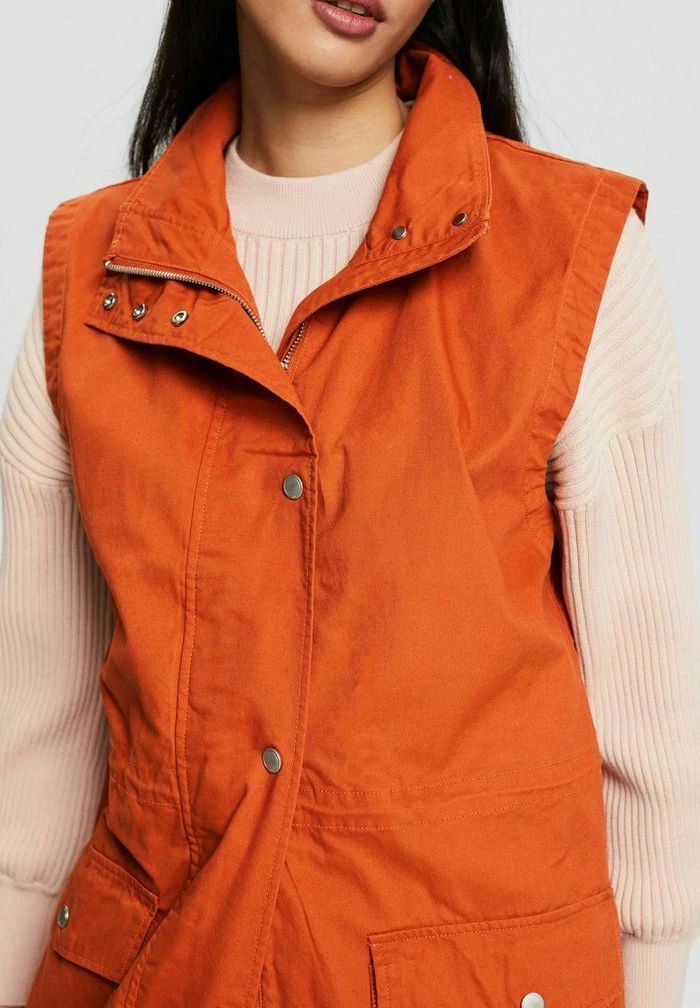 Edc By Esprit Waistcoat - Toffee 4 Edc By Esprit Waistcoat - Toffee - Image 4