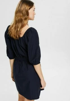 Edc By Esprit MIT KNOPFLEISTE - Shirt Dress - Navy -edc by Esprit Shop 1432080e8ef9498ba5cb9ec9606f6102