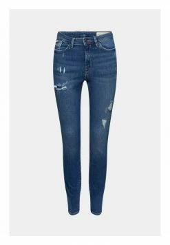 Edc By Esprit IM DESTROYED LOOK - Jeans Skinny Fit - Blue Dark Washed -edc by Esprit Shop 14dad1541f074326808e71803149155c
