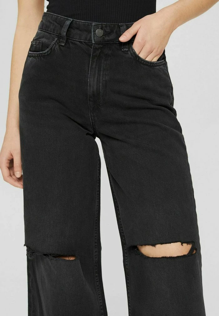 Edc By Esprit Flared Jeans - Black Dark Wash 4 Edc By Esprit Flared Jeans - Black Dark Wash - Image 4