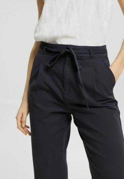 Edc By Esprit MIT BINDEGÜRTEL - Trousers - Navy -edc by Esprit Shop 1578d007e7f74bdfbe3c4fc31eba14e6