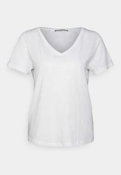 Edc By Esprit SLUB V NECK - Basic T-shirt - White -edc by Esprit Shop 1695be113c6046358a6f14d9b51c44c3