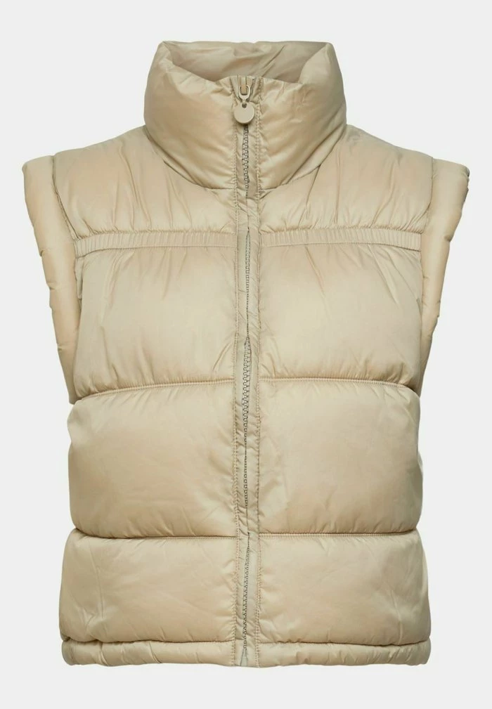 Edc By Esprit Waistcoat - Pale Khaki 7 Edc By Esprit Waistcoat - Pale Khaki - Image 7