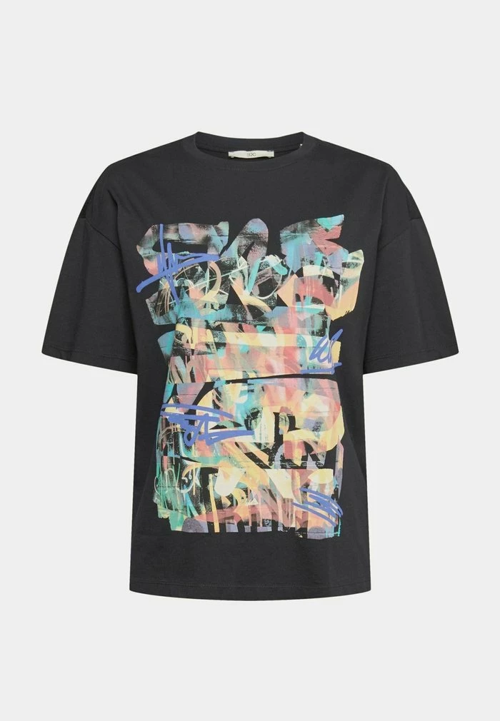 Edc By Esprit MIT GRAFFITI PRINT - Print T-shirt - Black 8 Edc By Esprit MIT GRAFFITI PRINT - Print T-shirt - Black - Image 8