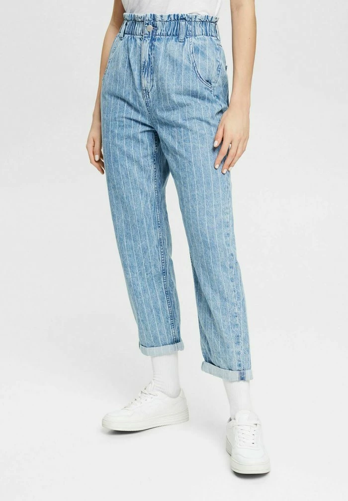 Edc By Esprit Straight Leg Jeans - Metallic Blue 1 Edc By Esprit Straight Leg Jeans - Metallic Blue