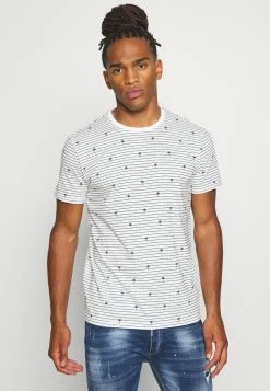 Edc By Esprit PALM - Print T-shirt - Offwhite