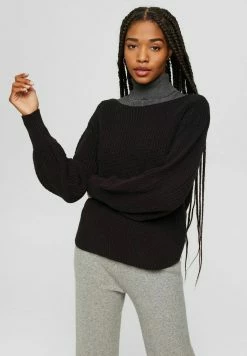 Edc By Esprit MIT BALLONÄRMELN - Jumper - Black