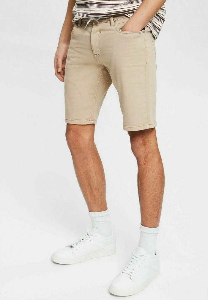 Edc By Esprit Denim Shorts - Light Beige 1 Edc By Esprit Denim Shorts - Light Beige