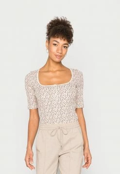 Edc By Esprit HENLEY - Basic T-shirt - Sand