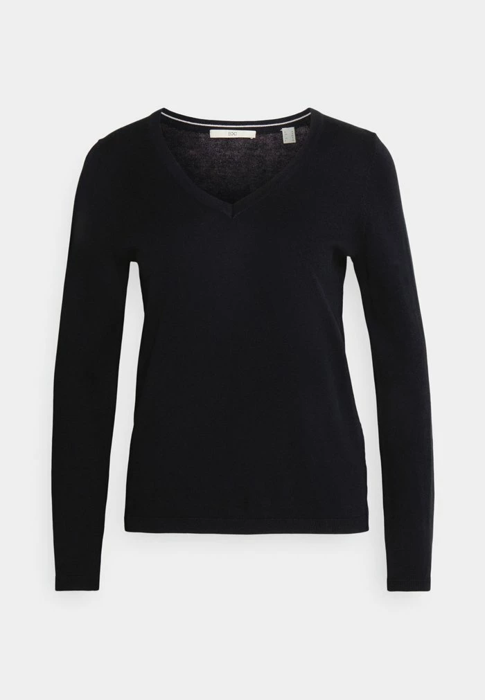 Edc By Esprit BASIC V-NECK - Jumper - Black 4 Edc By Esprit BASIC V-NECK - Jumper - Black - Image 4
