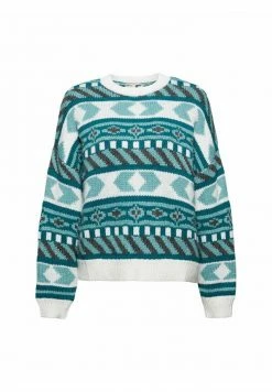 Edc By Esprit CHUNKY JACQUARD - Jumper - Light Aqua Green -edc by Esprit Shop 20f77e8b470d4620bf6c0057b42cd641