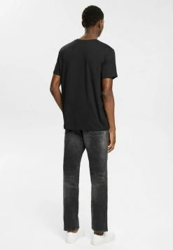 Edc By Esprit OUT STRETCH - Straight Leg Jeans - Black Medium Wash -edc by Esprit Shop 24a1089a48774a82bfc3a47251658a3e