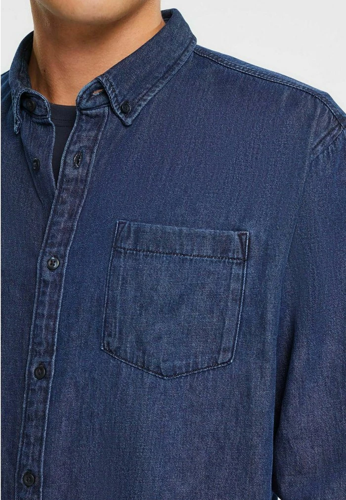 Edc By Esprit Shirt - Blue Dark Washed 4 Edc By Esprit Shirt - Blue Dark Washed - Image 4
