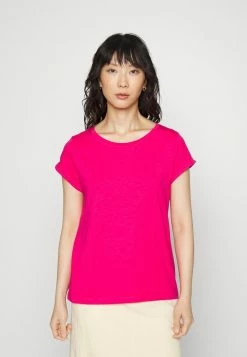Edc By Esprit SLUB ROUND NECK - Basic T-shirt - Pink Fuchsia