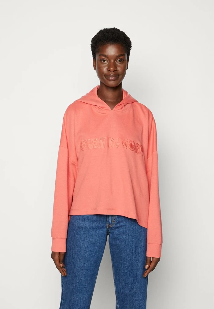 Edc By Esprit OVERSIZED HOODIE - Hoodie - Coral 1 Edc By Esprit OVERSIZED HOODIE - Hoodie - Coral