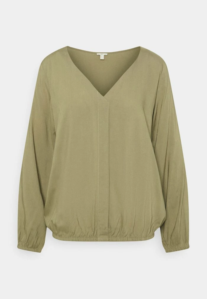 Edc By Esprit CORE FLUID - Blouse - Light Khaki 1 Edc By Esprit CORE FLUID - Blouse - Light Khaki