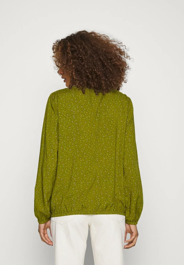 Edc By Esprit FLUID BUBBLEHEM BLOUSE PRINTED - Blouse - Khaki Green 3 Edc By Esprit FLUID BUBBLEHEM BLOUSE PRINTED - Blouse - Khaki Green - Image 3