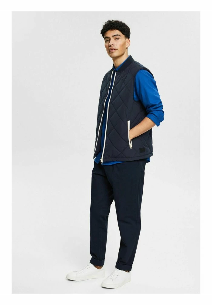 Edc By Esprit Waistcoat - Navy 2 Edc By Esprit Waistcoat - Navy - Image 2